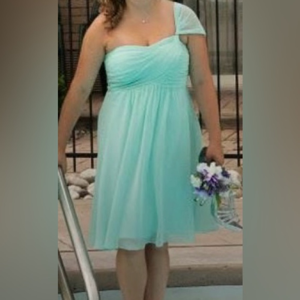 David’s Bridal Turquoise Dress Sz 10